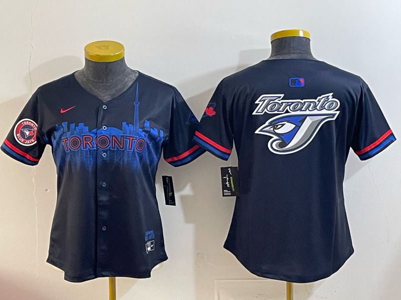 Women 2025 Toronto Blue Jays Blank black Joint Name Nike MLB Jersey style 0010